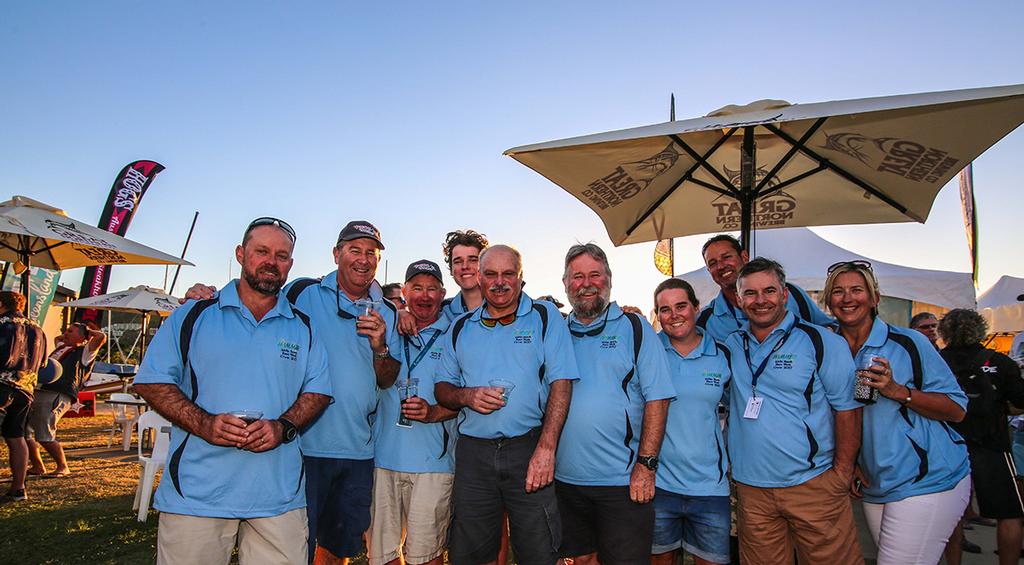 Hammer's skiff crew (Phil 'Cub' Barnett second left) - 2017 Airlie Beach Race Week ©  Vampp Photography